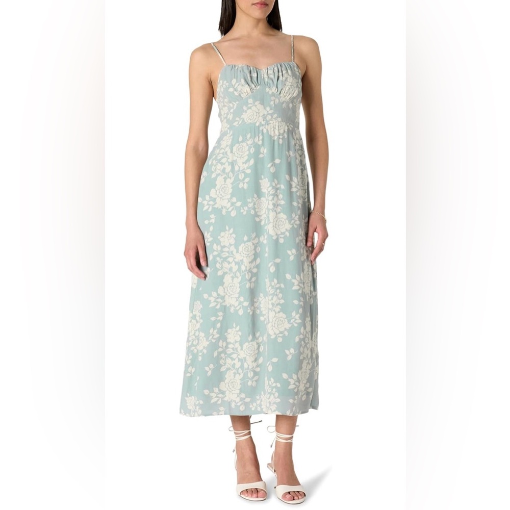 The Drop Women's Linea Spaghetti Strap Maxi Dress with Front Slit Size L - Picture 4 of 7